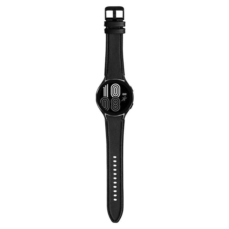 No Gaps Leather Strap for Samsung Galaxy Watch 7 6 5 4 40mm 44mm 6 4Classic 43mm 47mm Silicone Band for Galaxy Watch 5Pro 45mm