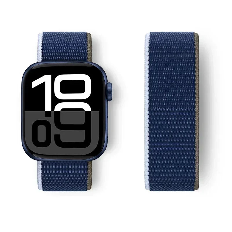 Nylon Loop For Apple Watch band 44mm 40mm 45mm 41mm 42mm 38mm 45mm sport band Apple Watch Series 9 8 7 SE 6 5 3 Ultra 2 49mm band