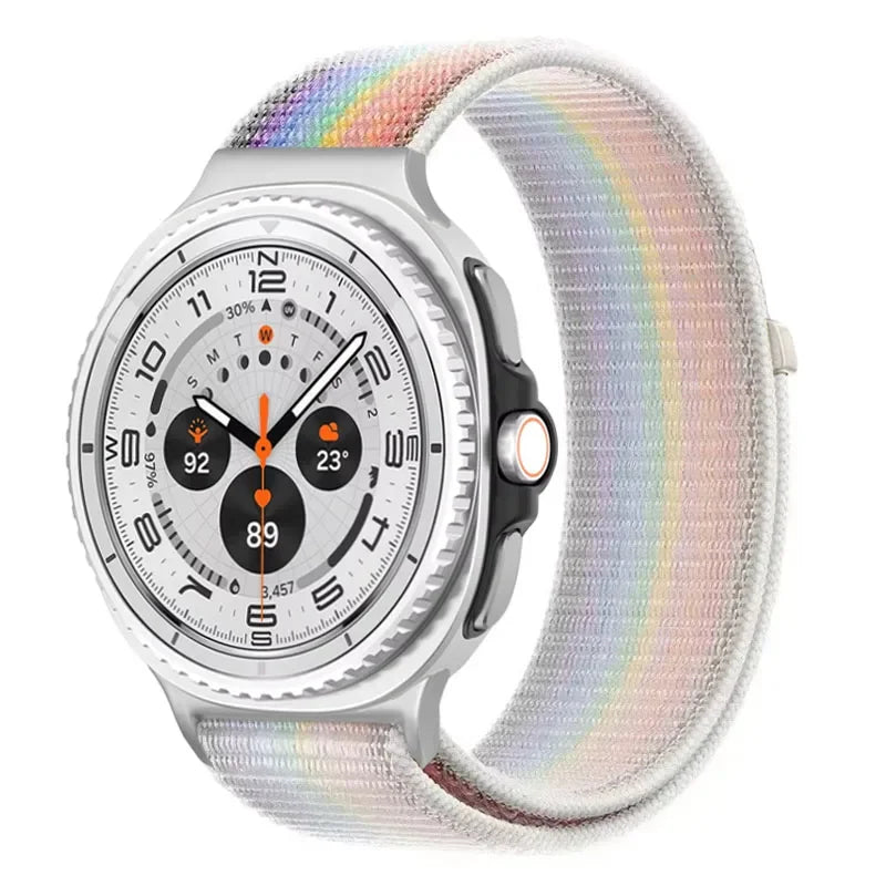 Official Nylon Strap For Samsung Galaxy Watch 8 40mm 44mm Metal Connecting Wristband Bracelet Samsung Galaxy 8 Classic 46mm Band