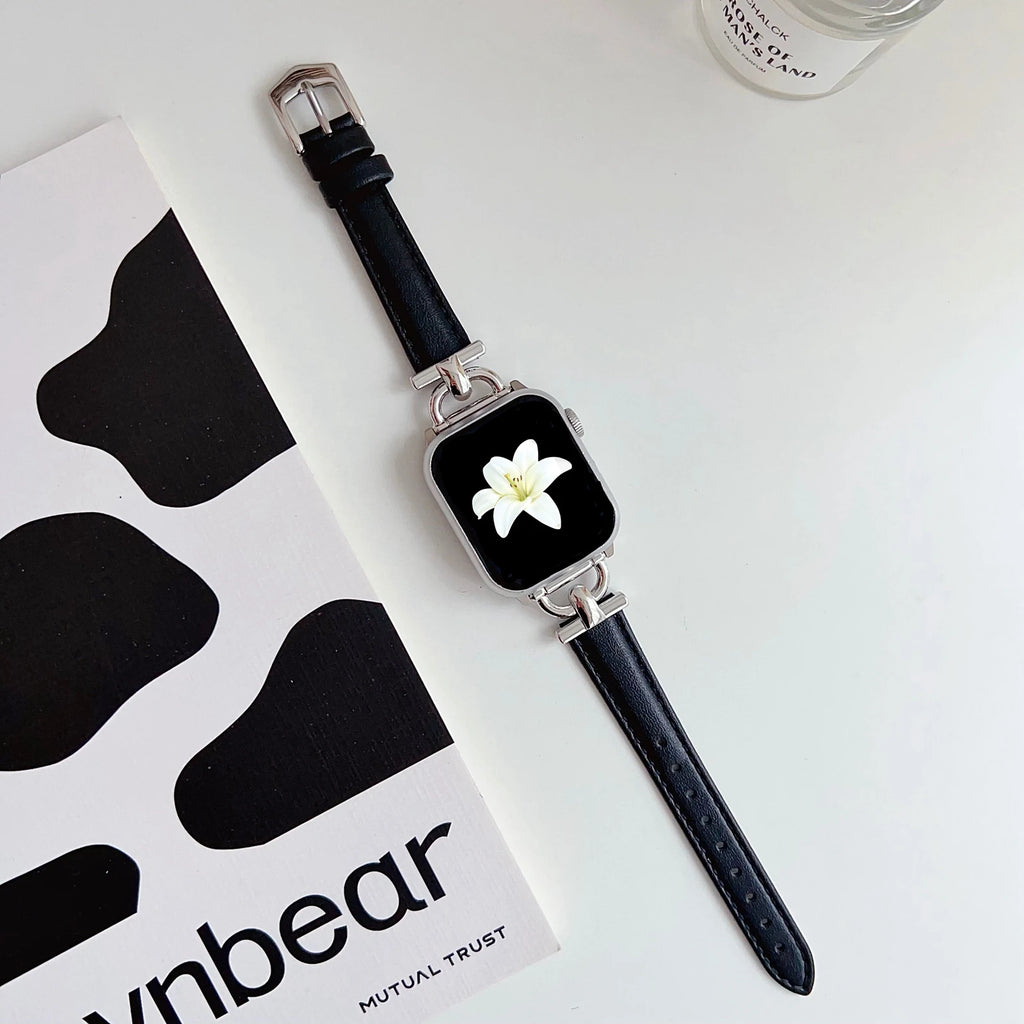 leather loop band For Apple Watch band correa Series Ultra 11 10 9 8 7 6 5 4 3 2 1 SE 38mm 40mm 41mm 42mm 44mm 45mm 46mm 49mm