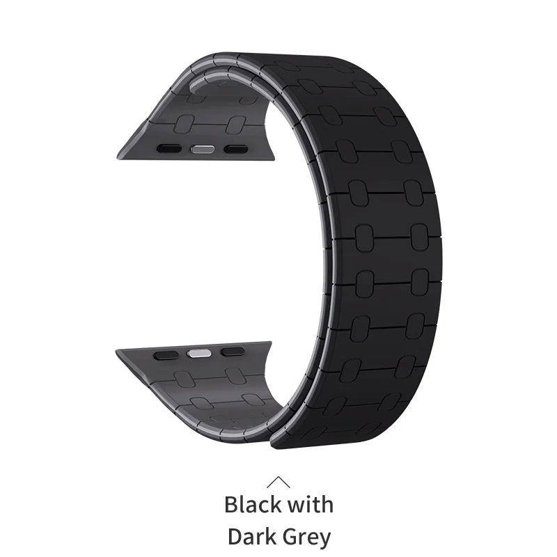 PZOZ Silicone Watch band For Apple Watch Ultra 3 2 49mm Chain Magnetic Wrist band For Apple Watch Series 11 10 9 8 Wristband