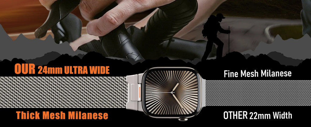 Mechanical Milanese Loop band for Apple Watch Ultra 3 band 49mm 46mm 44mm 41mm 45mm 42mm 40mm band Apple Watch 11 10 9 8 7 6 SE 3