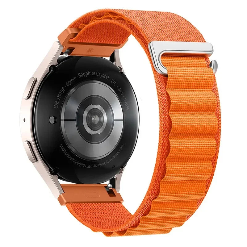 20mm 22mm Nylon Alpine Strap for Samsung Watch 7 6 5 Classic Bracelet Wristband for Huawei Watch 5/4/GT6-5 Pro 46mm Amazfit GTR