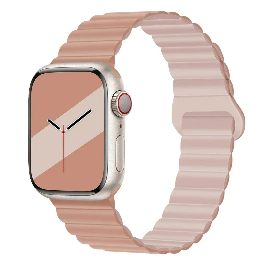 Magnetic band For Apple Watch band 45mm 38mm 49mm 40mm 42mm 41mm Silicone Sport band Apple Watch Series Ultra 10 9 6 5 7 8 SE 44mm