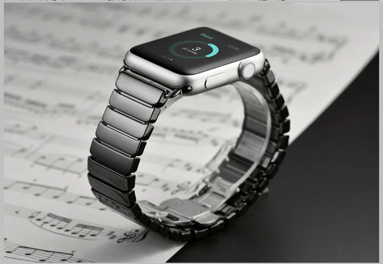 Ceramic band for Apple Watch band 44mm 40mm 45mm 49mm 42mm 38mm Stainless steel butterfly band Apple Watch Series 6 3 7 8 SE Ultra