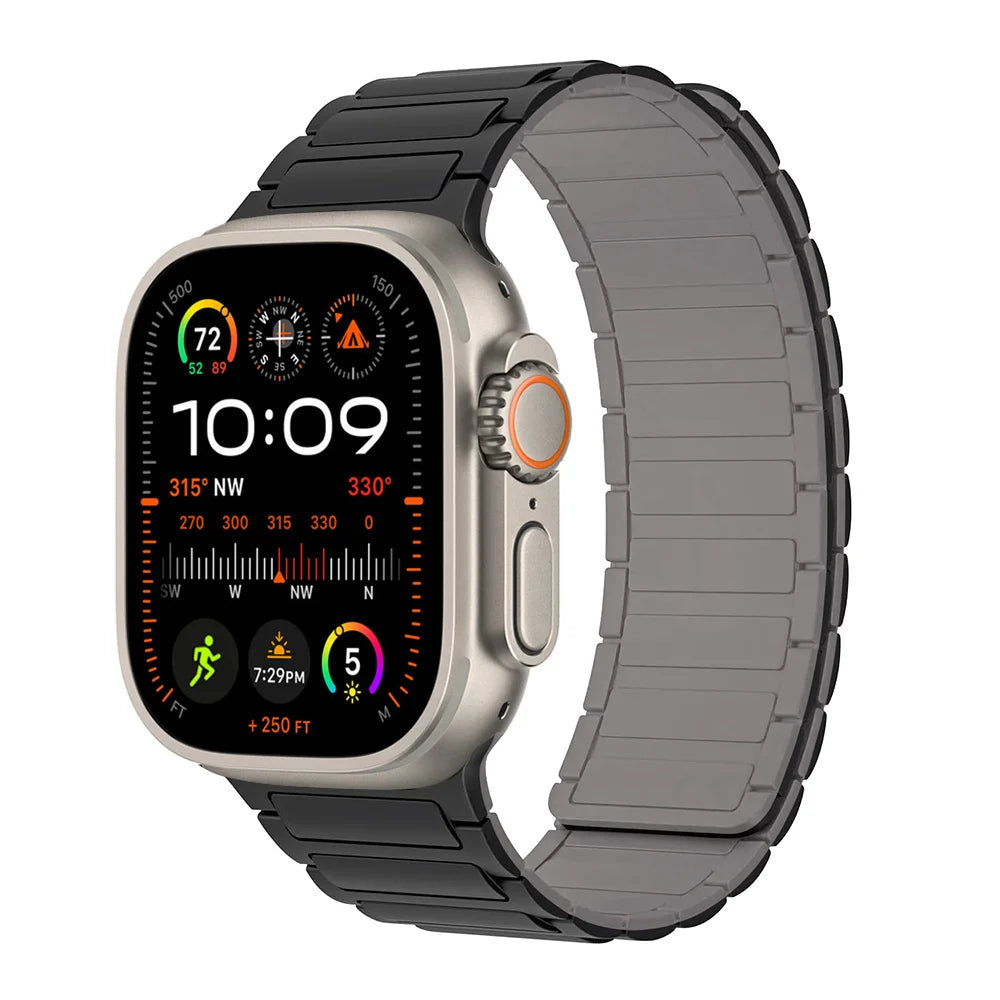 Magnetic band For Apple Watch Ultra 2 49mm 44mm 45mm 38mm 42mm 41mm belt Silicone band Apple Watch Series 8 7 6 5 9 SE 40mm band