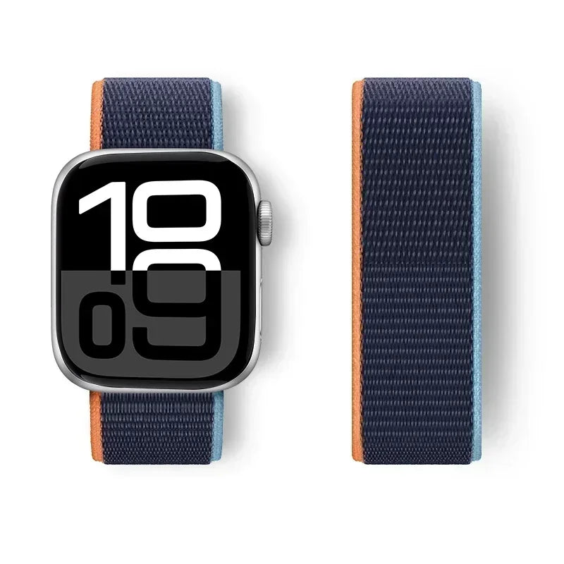 Nylon Loop For Apple Watch band 44mm 40mm 45mm 41mm 42mm 38mm 45mm sport band Apple Watch Series 9 8 7 SE 6 5 3 Ultra 2 49mm band