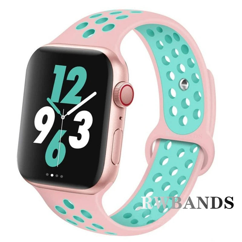 Sport band for Apple Watch band 46mm 44mm 40mm 42mm 38mm 41mm 45mm Breathable band Apple Watch Series 10 9 8 7 6 SE 5 3 Ultra 2 49mm