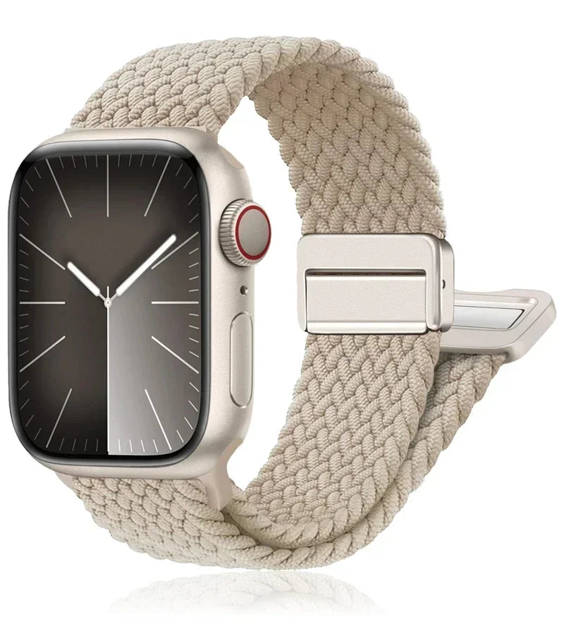 Magnetic band For Apple Watch band 44mm 40mm 45mm 46mm 49mm 41mm Nylon Braided band Apple Watch Series SE 5 4 7 6 8 9 10 Ultra 2