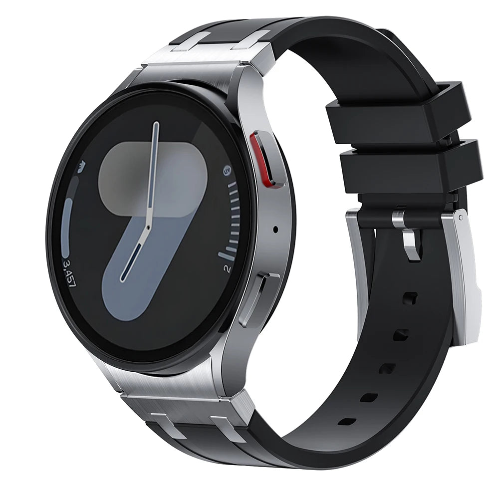 Silicone band for Samsung Galaxy Watch 7 40mm 44mm 6 4 classic 46 47mm 42 43mm 5 pro 45mm watchband no gaps men sports bracelet