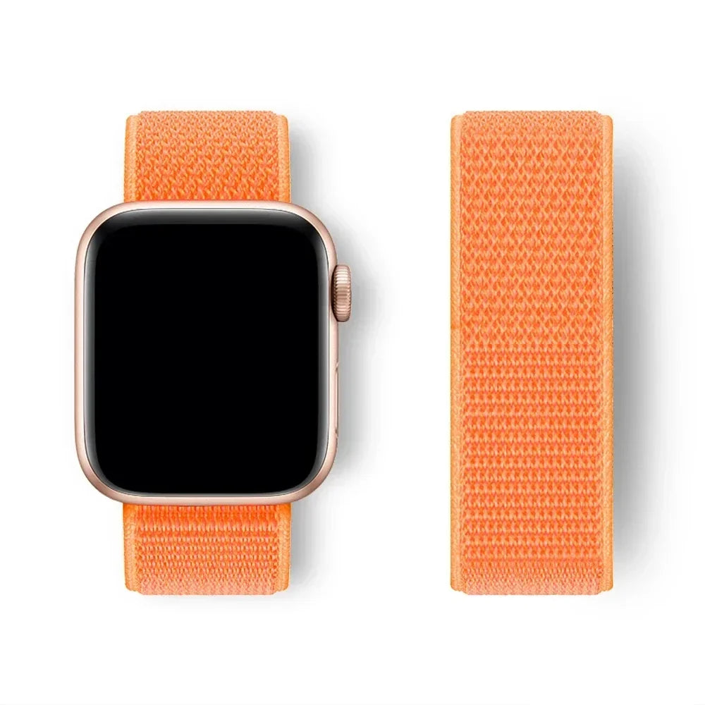 Nylon Loop for Apple Watch band 44mm 40mm 45mm 41mm 38mm 42mm 46mm band Apple Watch Series Ultra 2 49mm 10 9 8 7 6 SE 5 4 band