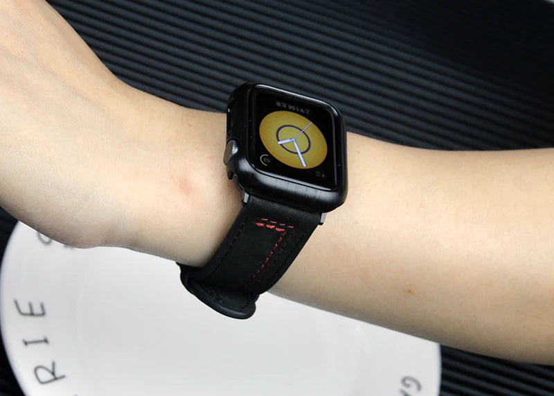 Leather loop band For Apple Watch Ultra 2 band 44mm 45mm 49mm 40mm 42mm 38mm 41mm sport band Apple Watch Series 9 8 7 3 4 5 6 se