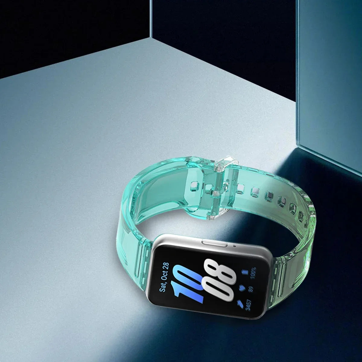 TPU Watchband For Samsung Fit3 Transparent Change Color Light Wrist Bracelet For Samsung Fit 3 Strap Silicone Replacement Strap