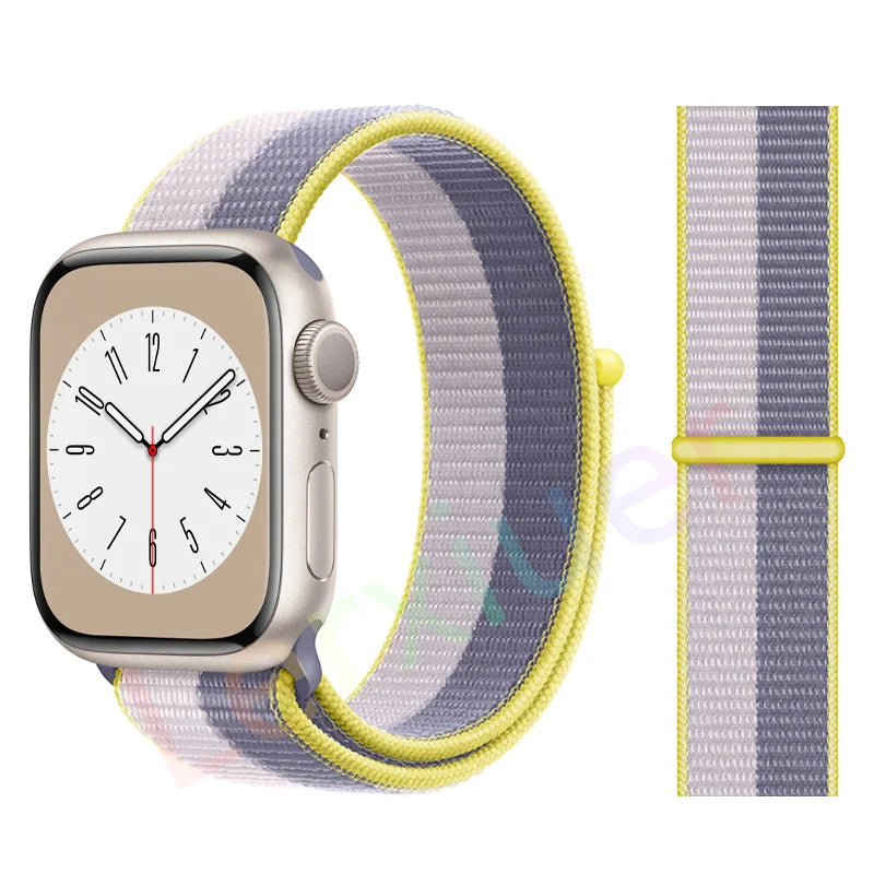 Nylon Loop band for Apple Watch band 46mm 44mm 40mm 42mm 45mm 41mm 49mm 44mm band Apple Watch Series Ultra 2 11 10 9 SE 7 6 5 4