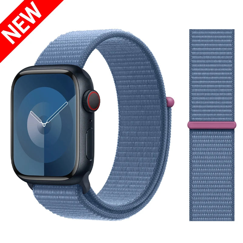 Nylon Loop band for Apple Watch band 46mm 44mm 40mm 42mm 45mm 41mm 49mm 44mm band Apple Watch Series Ultra 2 11 10 9 SE 7 6 5 4