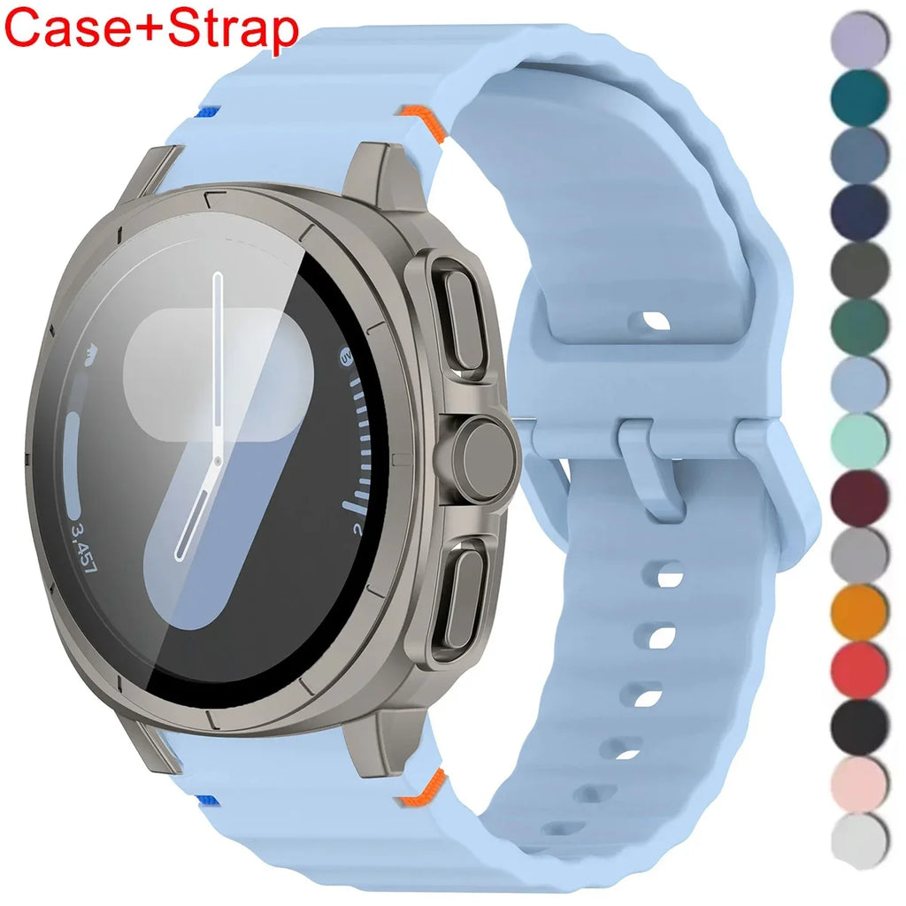 Case+Strap for Samsung Galaxy Watch 7 40mm 44mm Appearance Upgrade Ultra 47mm for Galaxy Watch 7 Sports silicone Bracelet