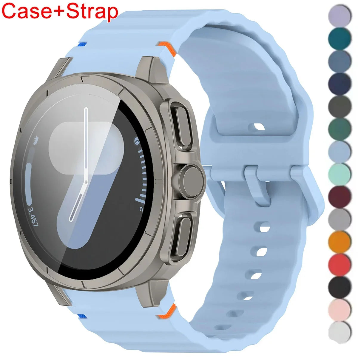 Case+Strap for Samsung Galaxy Watch 7 40mm 44mm Appearance Upgrade Ultra 47mm for Galaxy Watch 7 Sports silicone Bracelet