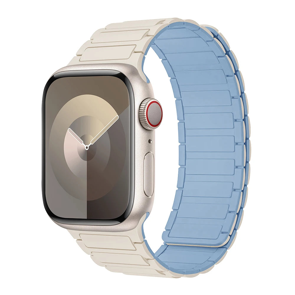 Magnetic band for Apple Watch band 44mm 40mm 49mm 45mm 41mm 38mm Silicone band Apple Watch Series 9 8 7 6 5 4 3 SE Ultra 2 band