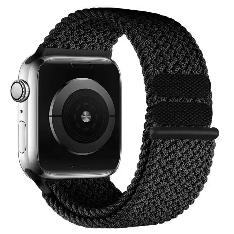 Braided Solo Loop For Apple Watch band 44mm 40mm 45mm 41mm 42mm Ultra 2 49mm correa band Apple Watch Series 9 7 3 5 SE 6 8 band