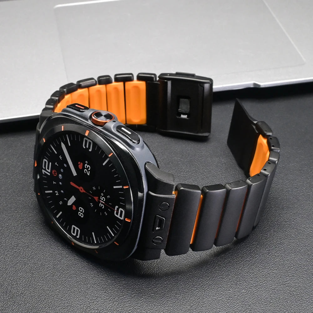 Titanium Watchband for Samsung Galaxy Watch Ultra 2025 47mm Luxury Rubber Strap for GALAXY WATCH ULTRA 47mm 2024 Men Metal Band