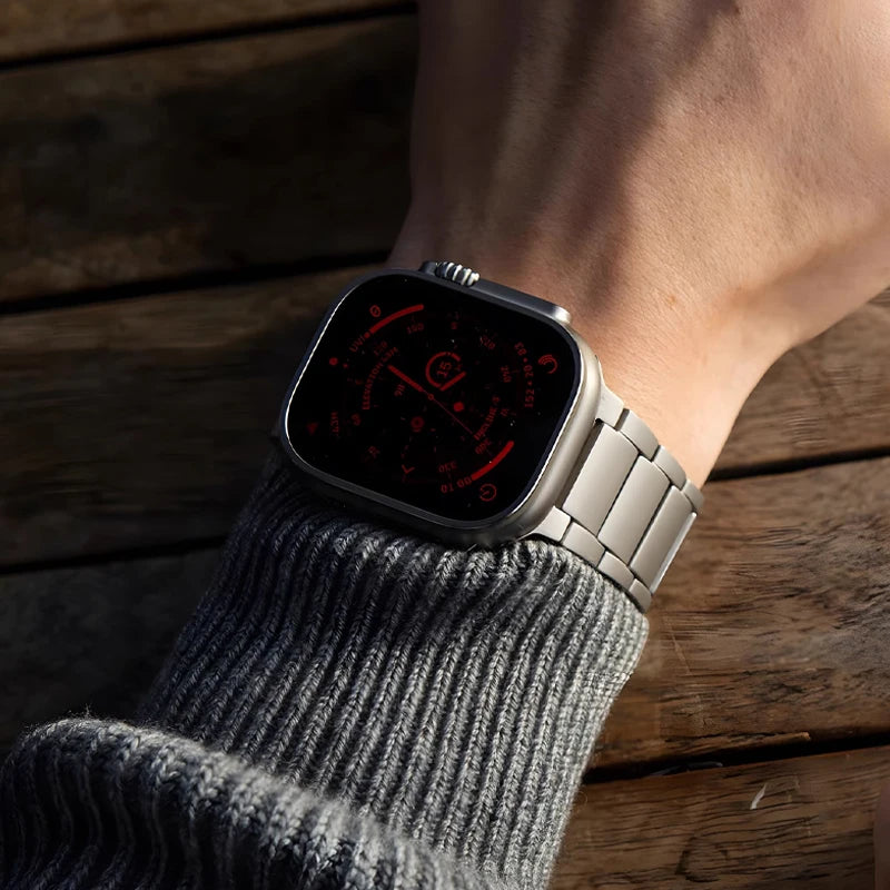 Luxury Titanium Alloy band For Apple Watch Ultra 2 10 9 8 7 6 5 metal band For Apple Watch 38mm 40mm 41mm 42mm 45mm 46mm 49mm