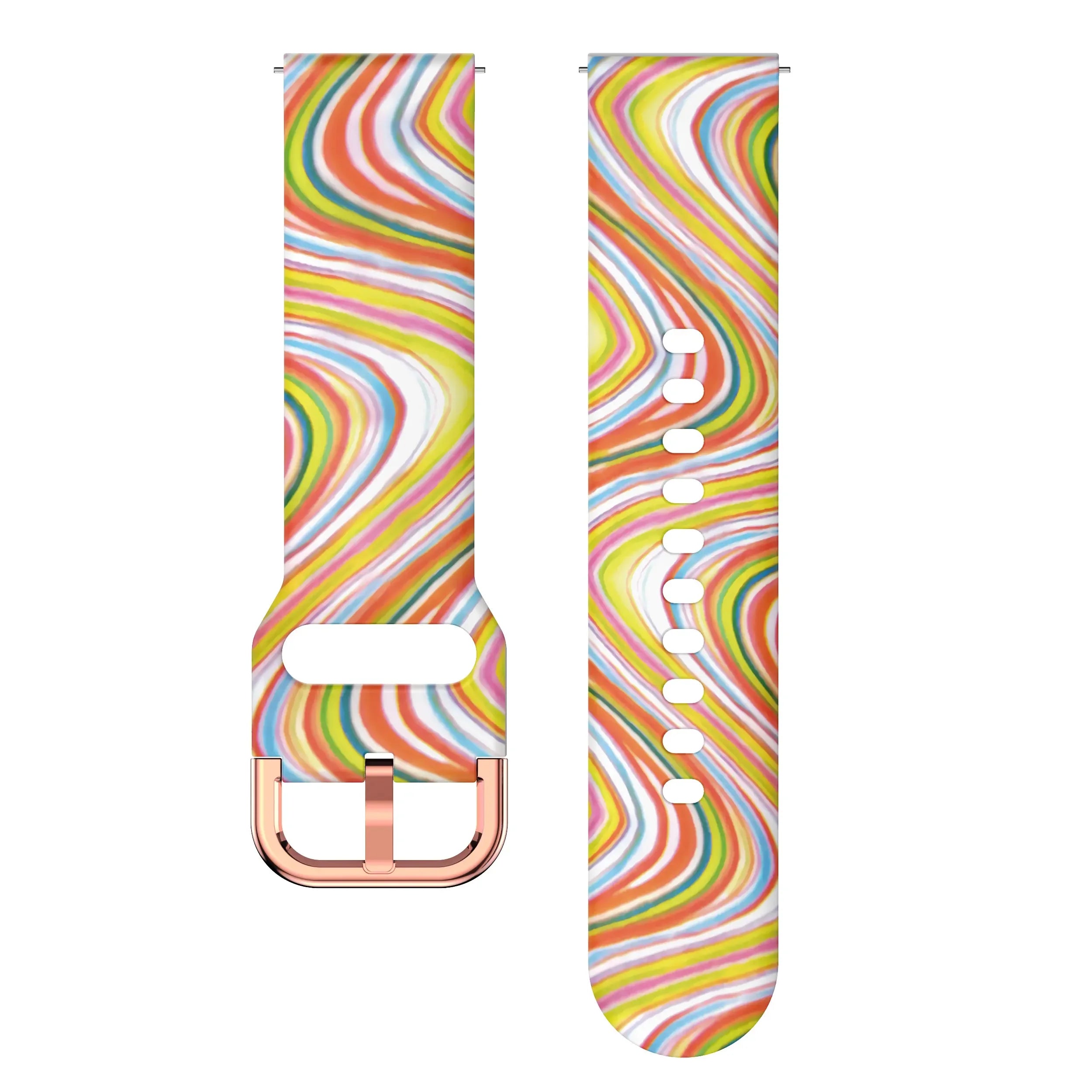 20mm/22mm strap For Samsung Galaxy watch 7/4/6/5 pro/Classic Active Printing Silicone bracelet For Amazfit GTR/GTS 4-2 mini band