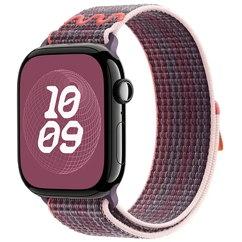 For Apple Watch band 49mm Series 11 10 9 8 7 6 5 4 SE Ultra 2 3 Stripe band 42mm 46mm 45mm 40mm 44mm 41mm Apple Watch Sport Nyon Loop