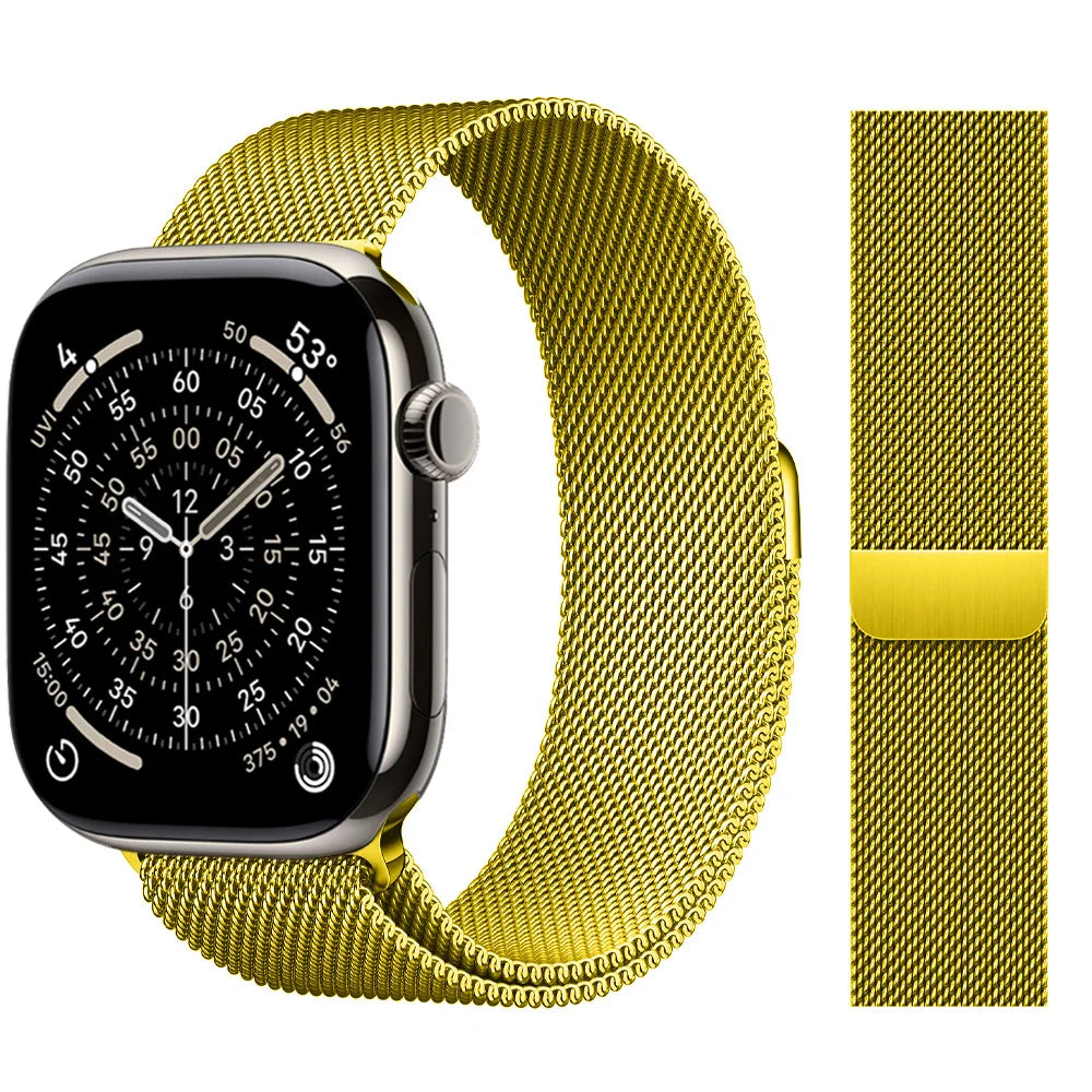 For Apple Watch band 11 10 9 8 SE 46mm 42mm 44mm 45mm Ultra 3 2 49mm 41mm Milanese Loop metal band correa Apple Watch bands