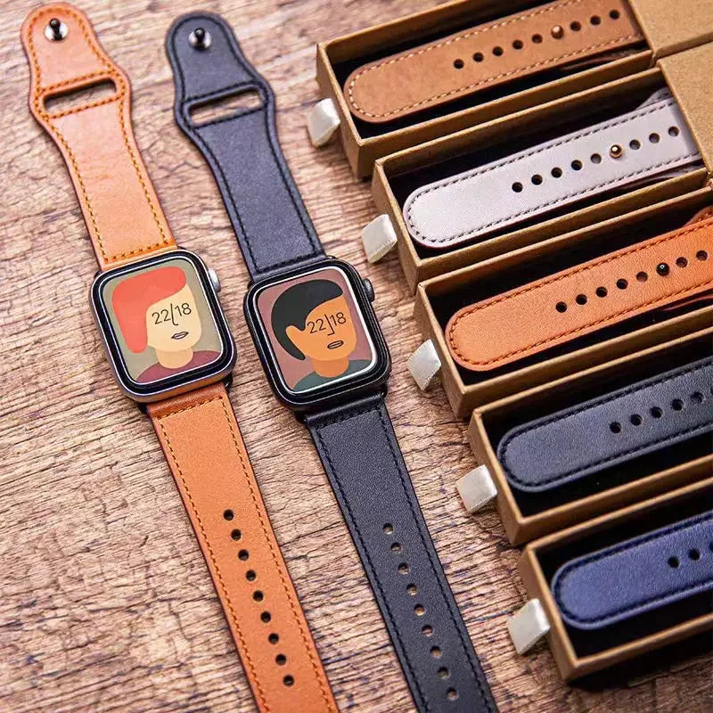 Leather band For Apple Watch 10 band 46mm 42mm 44mm 45mm 49mm 41mm 40mm correa band Apple Watch Series 8 9 3 4 5 6 SE 7 Ultra 2