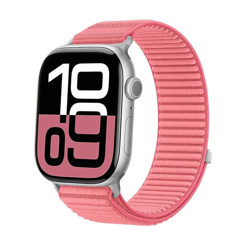 Nylon loop for Apple Watch band Series 10 9 8 7 6 5 4 SE Ultra2 49mm 46mm 45mm 44mm 42mm 41mm 40mm Belt band Correa Apple Watch band