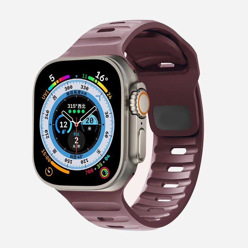 band For Apple Watch band 49mm 46mm 44mm 45mm 41mm 40mm 38mm 42mm Soft Silicone sport band watch Series 10 9 8 7 SE 6 5 Ultra