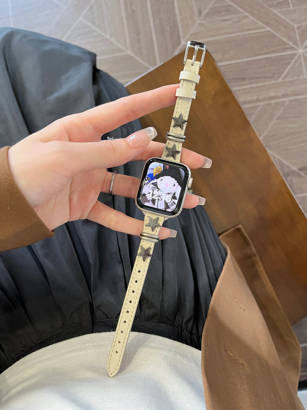 Slim star For Apple Watch band women Ultra 11 10 9 8 7 6 5 4 3 2 1 SE 38mm 40mm 41mm 42mm 44mm 45mm 46mm Leather Loop