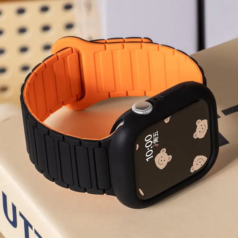 Case+band Silicone band For Apple Watch 46mm 42mm 49mm 44mm 40mm 45mm 41mm for Apple Watch Series 11 10 9 8 7 6 5 4 SE 3 Ultra 3