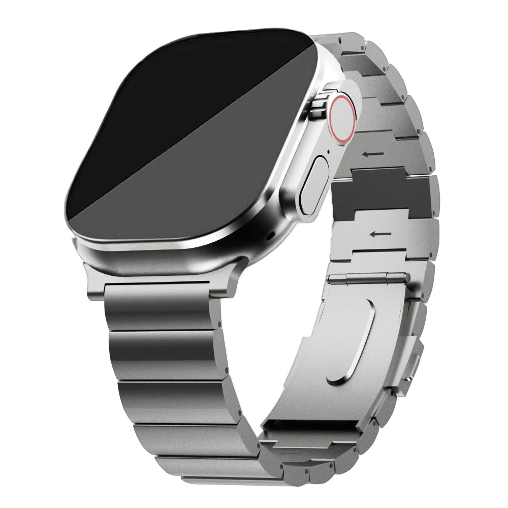 Titanium band For Apple Watch Ultra 3 49mm 44mm 45mm 46mm titanium band For Apple Watch Series 11 10 9 8 7 6 SE luxury men band