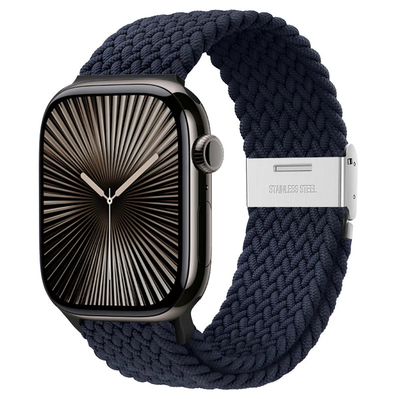 band For Apple Watch band 46mm 45mm 44mm 49mm 40mm 41mm 42mm Braided loop correa band Apple Watch Series 10 8 9 7 5 SE 6 4 Ultra