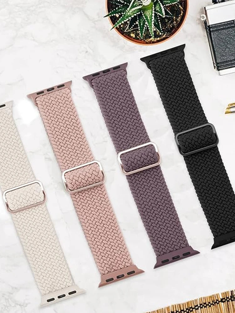 band for Apple Watch 11 band 42mm 46mm 44mm 40mm 45mm Apple Watch Ultra 3 49mm Elastic Braided band correa Series 10 9 8 7 6 SE