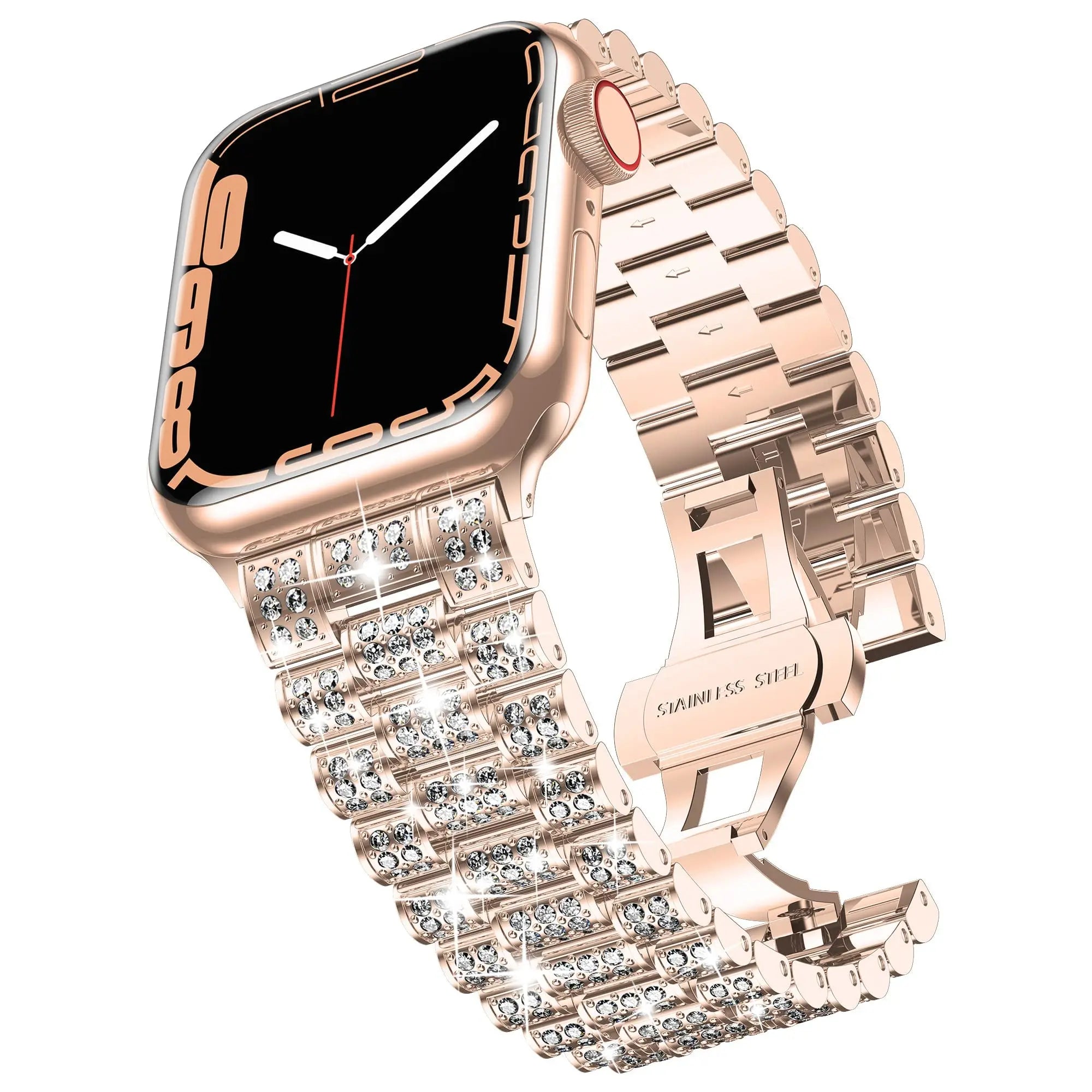 Women's Diamond band For Apple Watch Ultra 2 band 9 49mm 44mm 40mm 41mm 45mm metal band Apple Watch Series 8 7 6 SE 5 Watchband