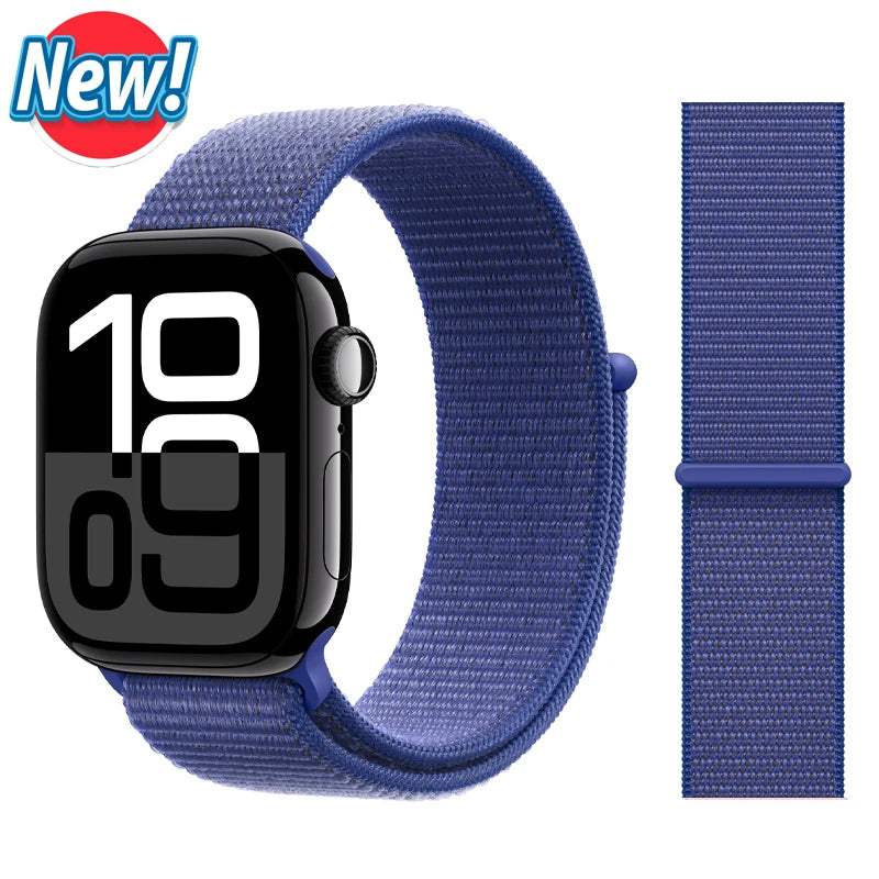 Nylon Loop band for Apple Watch band 46mm 44mm 40mm 42mm 45mm 41mm 49mm 44mm band Apple Watch Series Ultra 2 11 10 9 SE 7 6 5 4