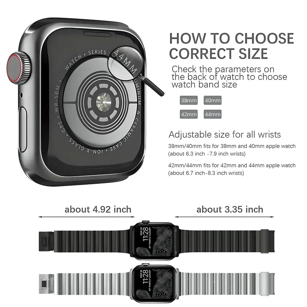 Luxury Titanium band for Apple Watch band Ultra 2 49mm 46mm 45mm 42mm Magnetic Correa for Apple Watch Series 10 9 8 7 6 SE 5 band