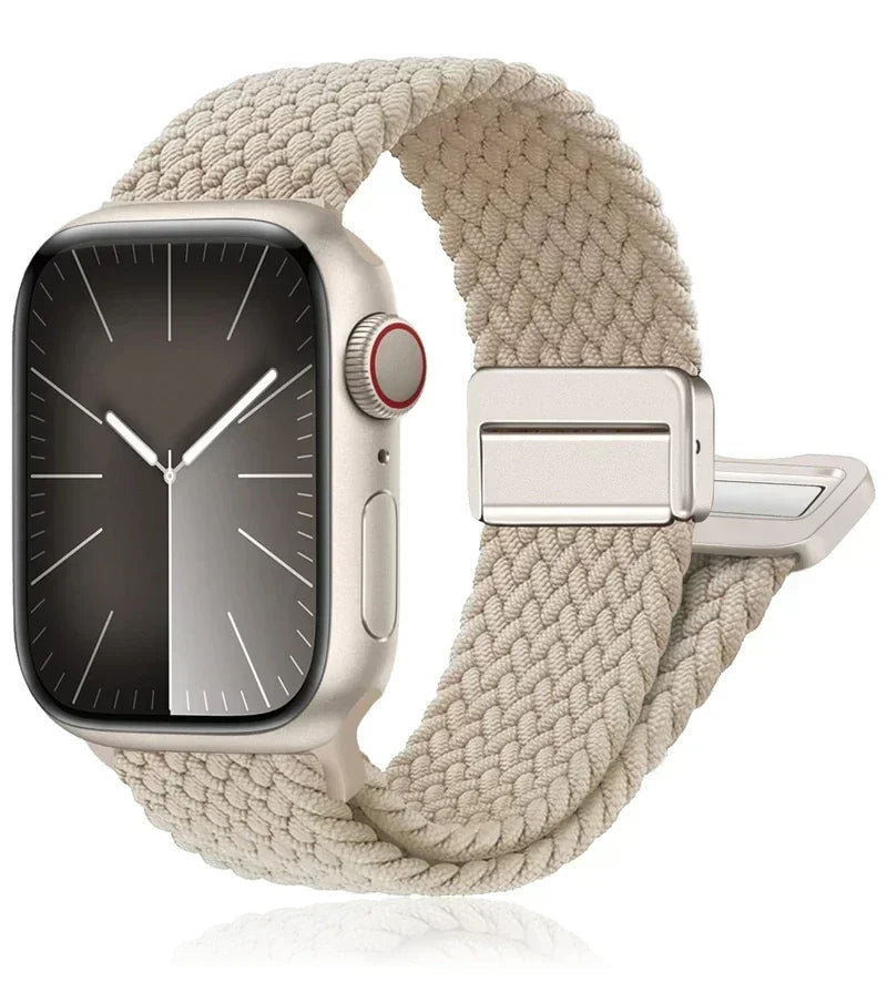 Braided band For Apple Watch band 40mm 44mm 42mm 46mm 45mm 38mm 41mm Magnetic buckle band Series 10 SE 9 8 7 6 5 4 Ultra 2 49mm