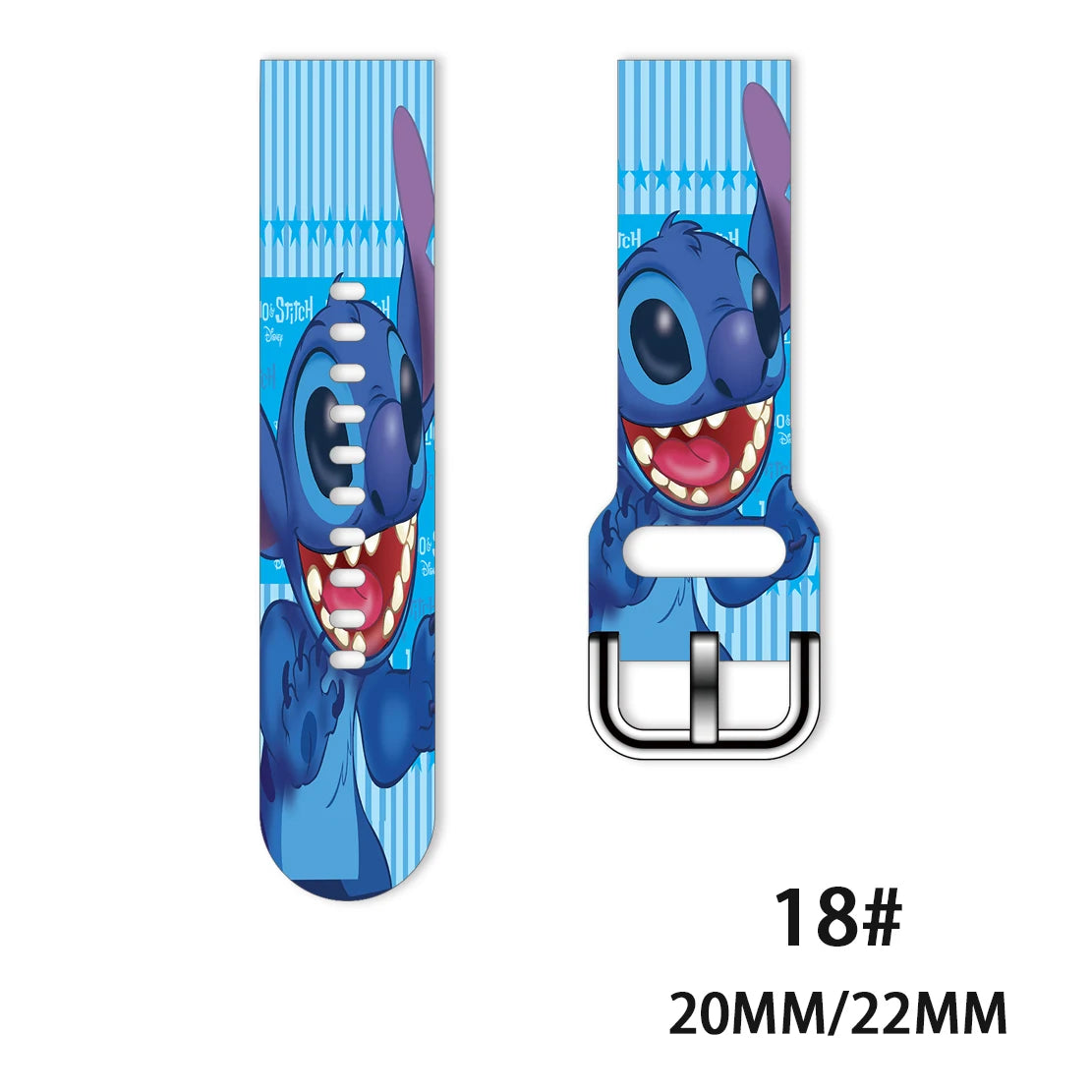22mm 20mm Lilo & Stitch For Samsung Galaxy watch 4 classic/46mm/Active 2/3/Gear S3/amazfit bracelet Huawei watch GT 2/3 Pro band