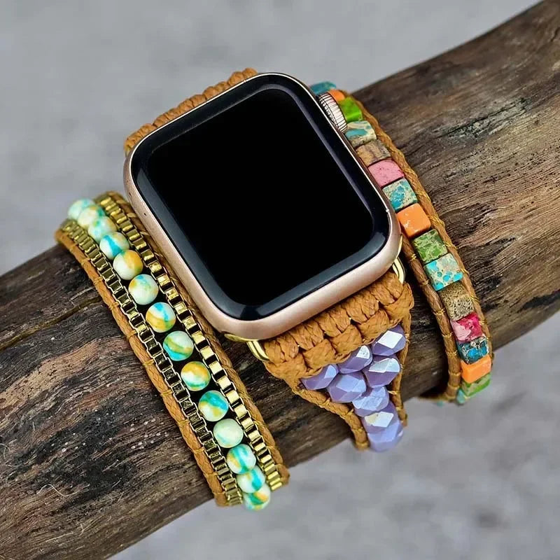 Bohemian band for Apple Watch band 44mm 40mm 42mm 38mm 41mm 45mm Handmade Jewelry bands Apple Watch Series 8 7 6 5 4 3 SE Ultra 49mm