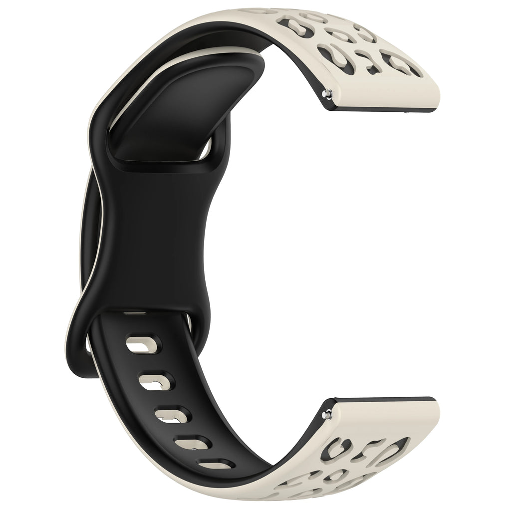 Silicone Leopard Engraved Watch Band, Soft Breathable Sport Strap, 18/20/22MM Compatible with Amazfit GTR, Huawei,Samsung