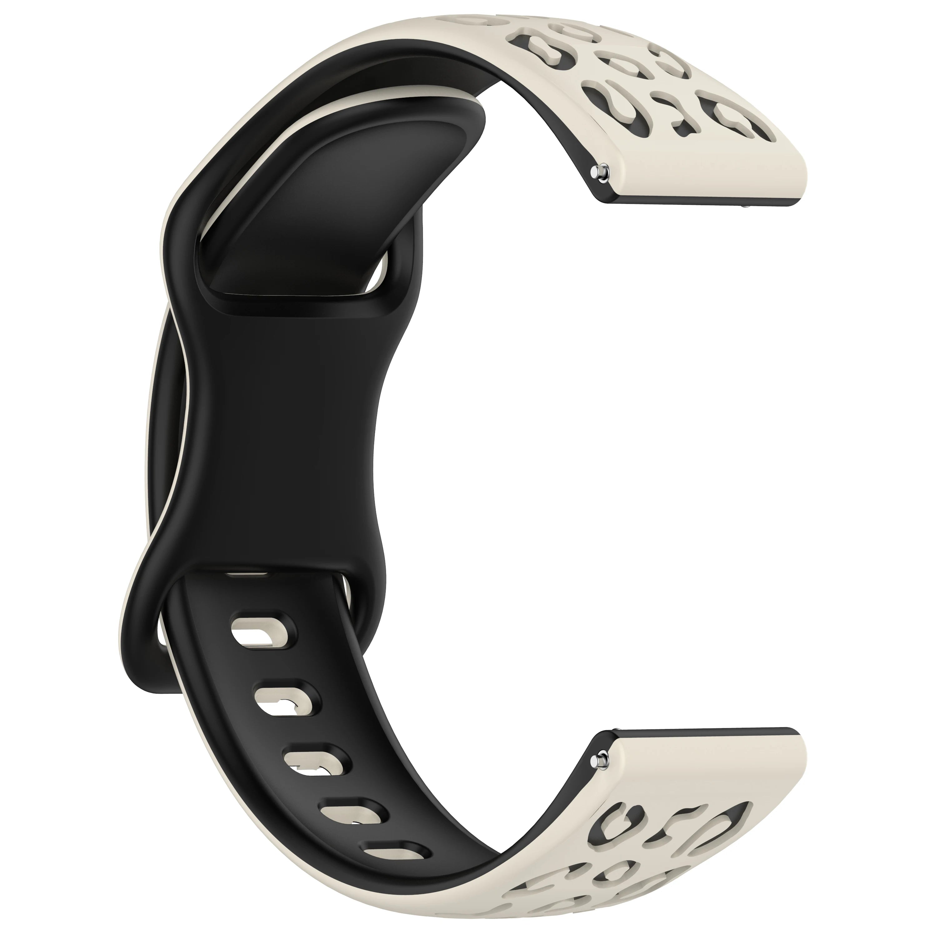 Silicone Leopard Engraved Watch Band, Soft Breathable Sport Strap, 18/20/22MM Compatible with Amazfit GTR, Huawei,Samsung