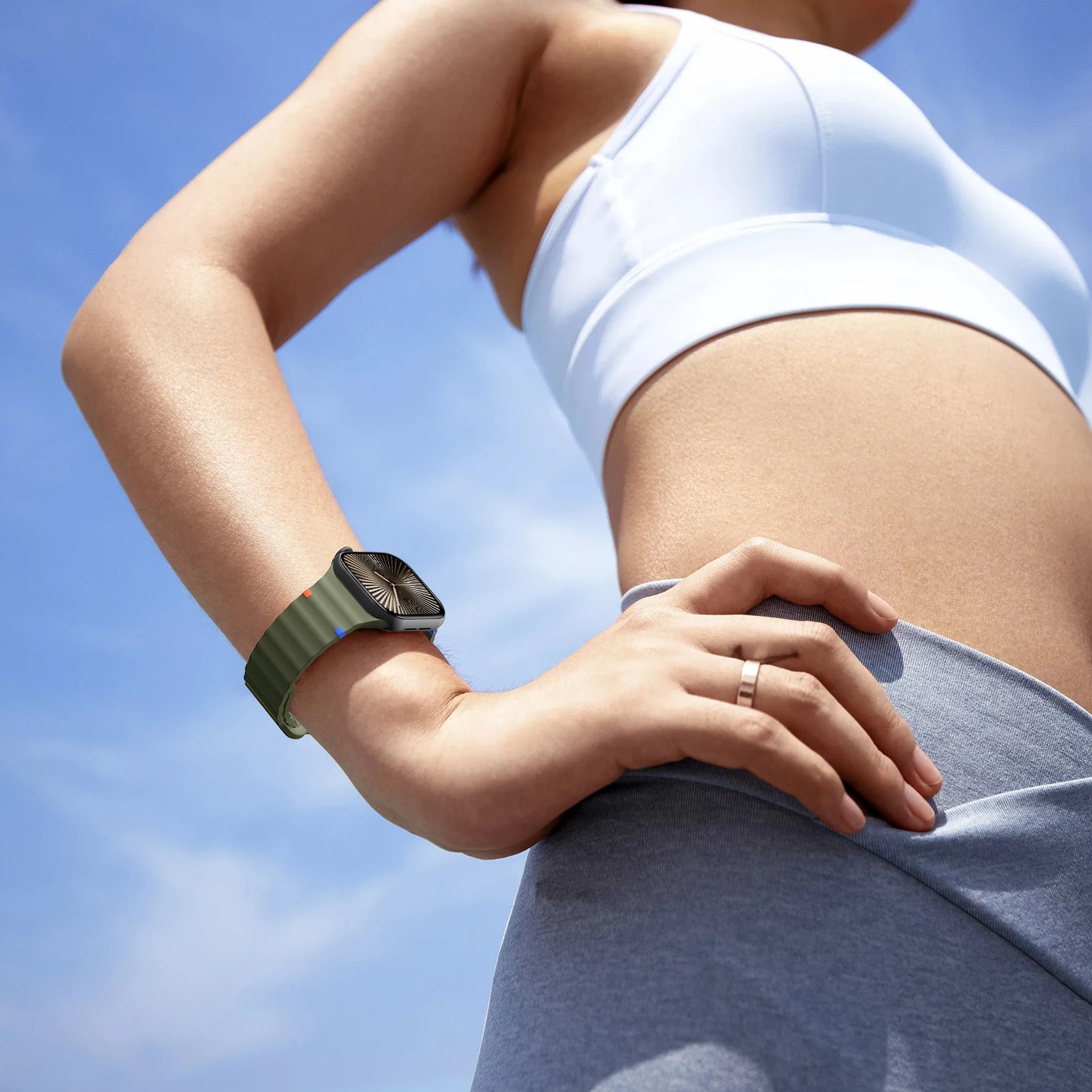 Sport Silicone band for Apple Watch band 44mm 40mm 49mm 45mm 46mm 42mm 38mm 41mm correa band Apple Watch Series 10 SE 9 Ultra 2