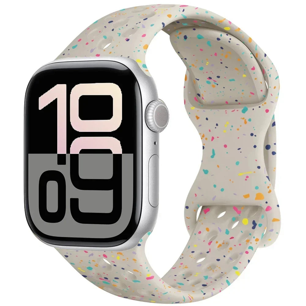 Flash Silicone band For Apple Watch 10 9 8 7 Ultra 2 49mm 46mm 45mm 42mm 41mm band Wristband Apple Watch 6 5 4 SE 44mm 40mm Belt