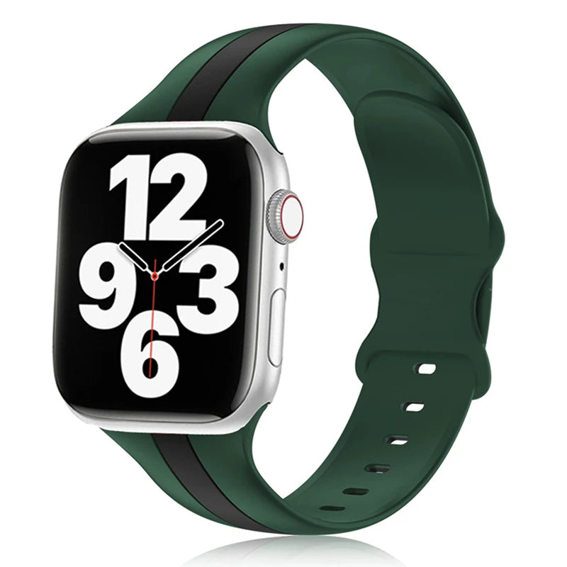 band for Apple Watch band 49mm 44mm 45mm 41mm 40mm 42mm 38mm Silicone Sport band Apple Watch serie 8 7 SE 6 5 4 3 2 1 Ultra 49mm