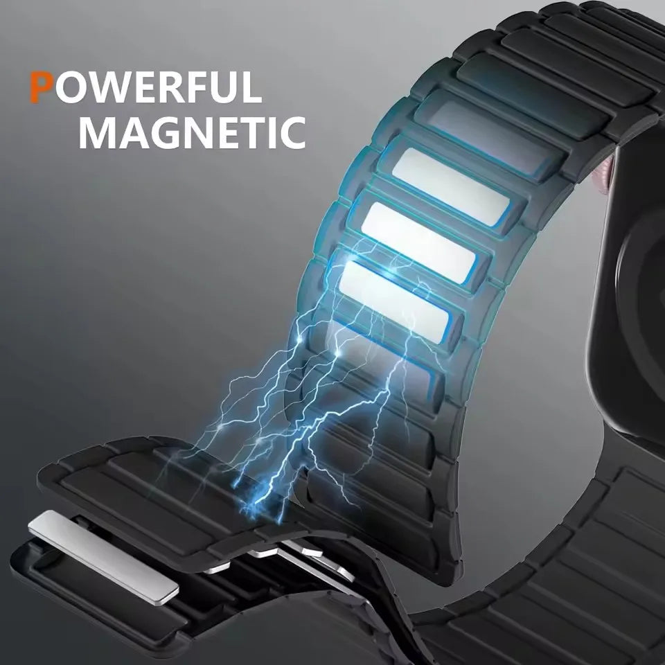 Magnetic band for Apple Watch Ultra 2 49mm band 46mm 45mm 42mm 41mm 44mm Sport Silicone band Apple Watch Series 10 9 8 7 6 SE 5 4