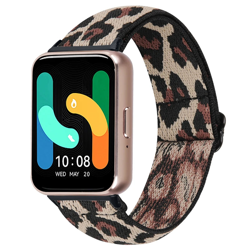 Elastic Nylon Strap For Samsung Galaxy Fit 3 Watch Bracelet Vintage Bohemian National Style Watchband For Samsung Fit 3 SM-R390