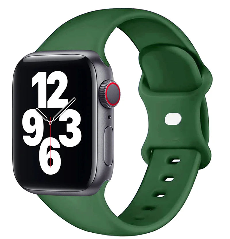 Silicone band For Apple Watch band 40mm 44mm 49mm 45mm 41mm 38mm 42mm 44mm correa band Apple Watch Series 9 8 7 6 3 SE Ultra 2